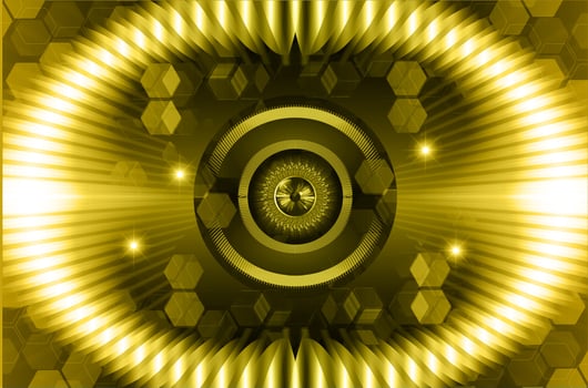 eye cyber circuit future technology concept background vector