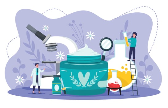 Skin Care Production Process vector