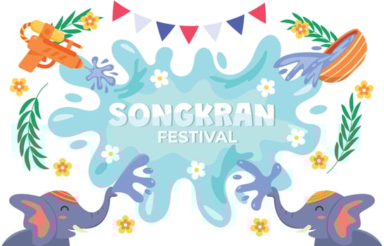 Songkran Festival Celebration vector