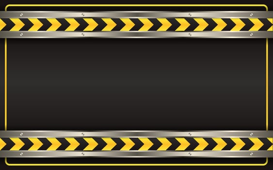 black construction background with safety black line vector