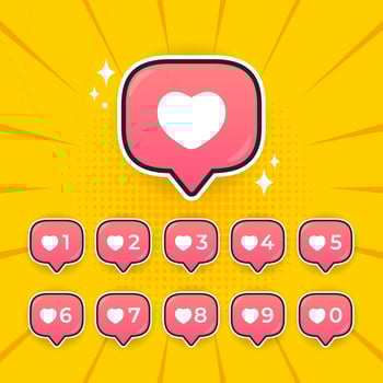 cute social media icon in retro background vector