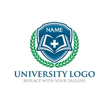 University or educational logo in a classic style vector