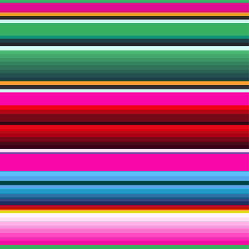 Mexican Blanket stripes vector pattern. Background for Cinco de Mayo party decor or ethnic Mexico fabric pattern with colorful stripes. Serape design vibrant color template, vector illustration