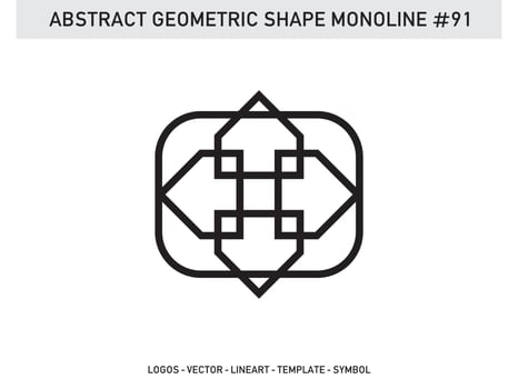 Geometric Lineart Line Shape Monoline Abstract Vector Design Free
