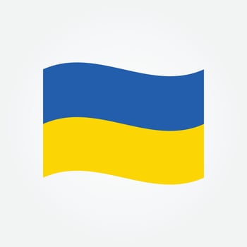 Ukraine flag template design vector