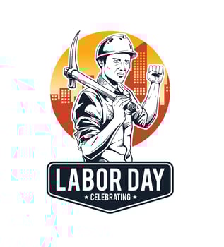 labor day celebrating artwork vector