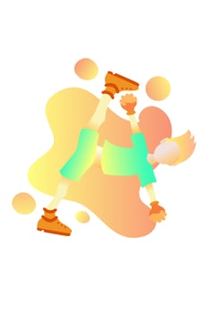 A letter football activity illustration vector