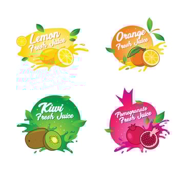 fruit juice logo vector