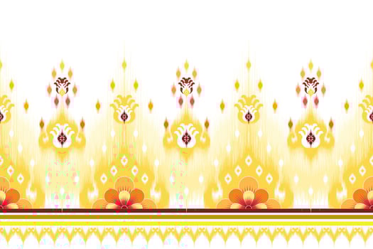 Ikat ethnic seamless pattern design. Aztec fabric carpet mandala ornament chevron textile decoration wallpaper. Tribal turkey African Indian traditional embroidery vector illustrations background