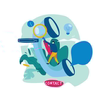 Customer service, customer assistance flat vector illustration design. Technical support, online help, online operator concept for web banner, business presentation, advertising material