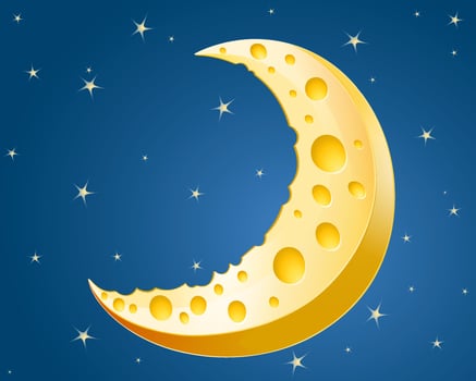 Chese Heart with stars vector