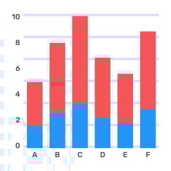 A flat editable icon of pareto analytics vector