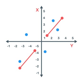 Icon of cartesian analytics in editable design vector