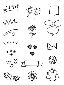 Doodle element vector set, for concept design.