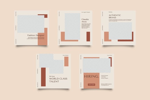 Fashion Agency Social Media Posts and Banners Template vector