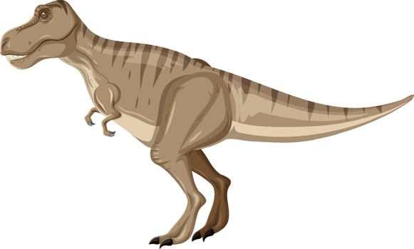 Tyrannosaurus rex dinosaur on white background vector