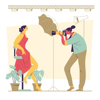 Professional Photographer Concept vector