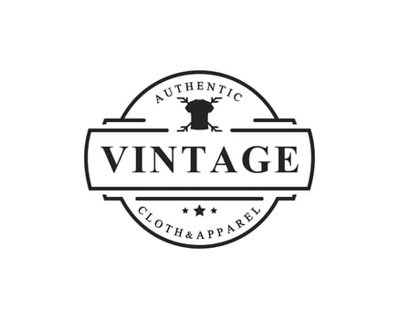 Vintage Retro Badge for Clothing Apparel Logo Emblem Design Inspiration vector
