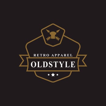 Vintage Retro Badge for Clothing Apparel Old style Logo Emblem Design Symbol vector