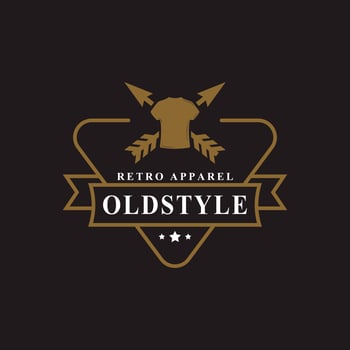 Vintage Retro Badge for Clothing Apparel Old style Logo Emblem Design Symbol vector