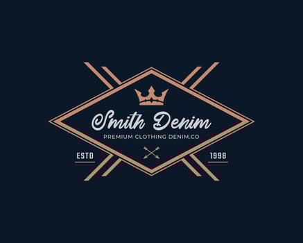 Classic Vintage Retro Label Badge for Original Clothing Apparel Denim Jeans Frame Logo Design Inspiration vector