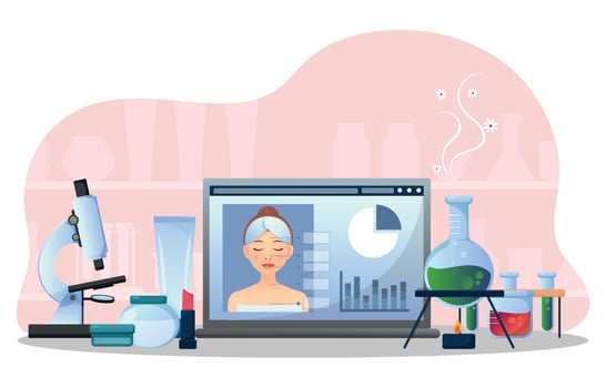 Beauty Skin Care Laboratory vector