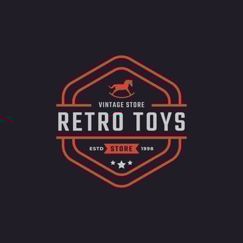 Classic Vintage Retro Label Badge Toys and Souvenir Logo Design Inspiration vector