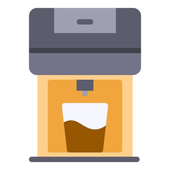 coffee machine maker restaurant appliance drink breakfast vector