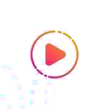 Play Video Music with Circle Icon Logo Design Template Element vector