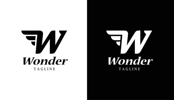 vector simple letter W for wonder minimalist Alfabet Perfect for any brand