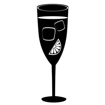 Cocktail glass icon. vector