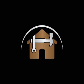 House Fix Design, Home repair logo design vector