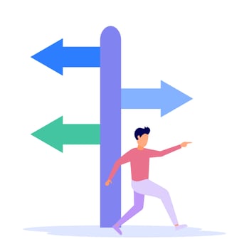 Illustration vector graphic cartoon character of directions