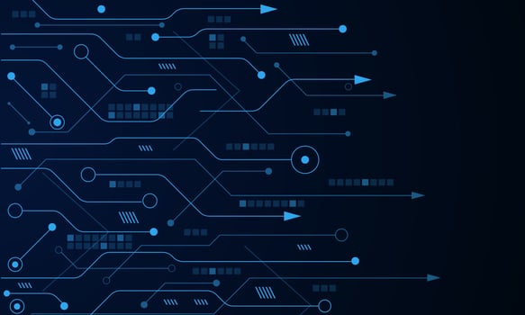 Vector futuristic technology background , Electronic motherboard , Communication and engineering concept