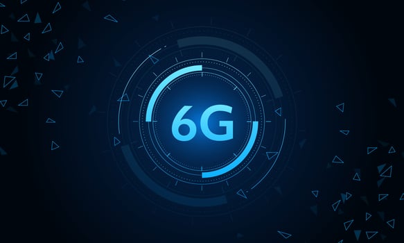 concept of technology 6G mobile network , New generation telecommunication , high-speed mobile Internet, vector