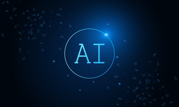Artificial Intelligence ,AI chipset on circuit board, futuristic Technology Concept vector
