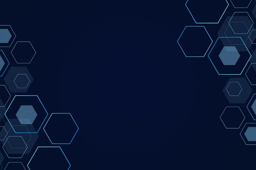 set of hexagon cells .  structure of chemistry. Abstract background . Digital futuristic minimalism.  vector illustration