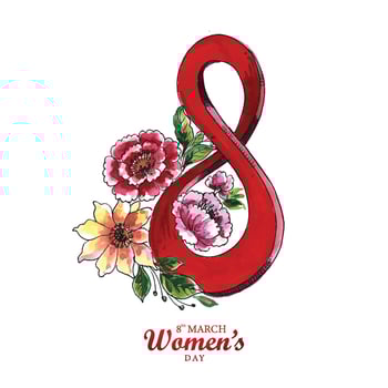Beautiful international womens day invitation card background vector