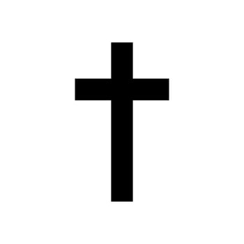Christian Cross Icons on White Background Vector illustration. Cross symbol of crucifixion and faith.
