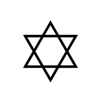 Star of David icon vector on a white background. Star of David logo Concept creative symbol Star icon vector illustration