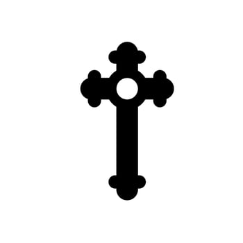 Christian Cross Icons on White Background Vector illustration. Cross symbol of crucifixion and faith.