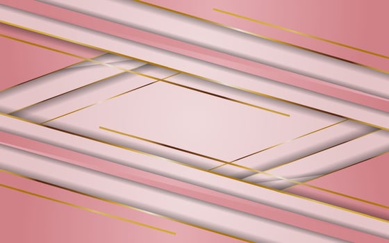 Luxury pink gradient background combination with line gold vector