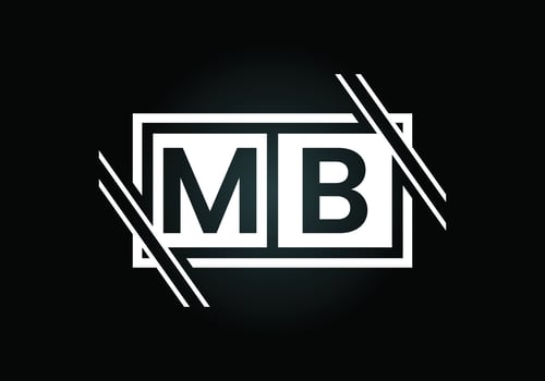 Initial Letter M B Logo Design Vector. Graphic Alphabet Symbol For Corporate Business Identity vector