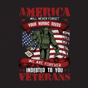 America will never forget your heroic deeds vector