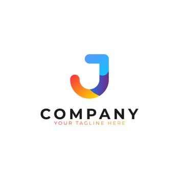 Letter J Logo Liquid. Colorful Motion Shape with Modern Flow Waves Logo. Usable for Business and Branding Logos. Flat Vector Logo Design Ideas Template Element. Eps10 Vector