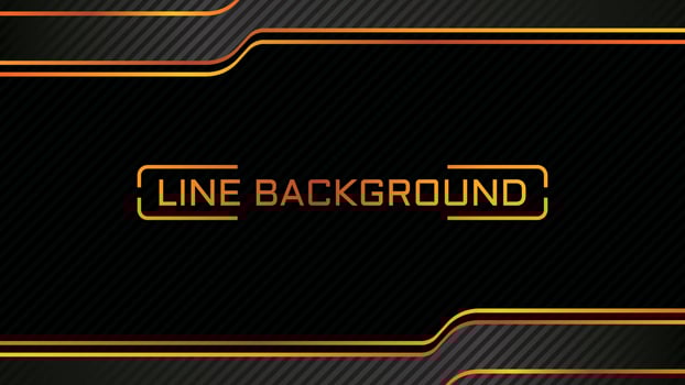 Line black and gold background vector
