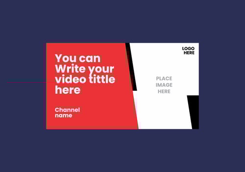 Unique and colorful video thumbnail vector