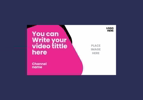 Unique and colorful video thumbnail vector