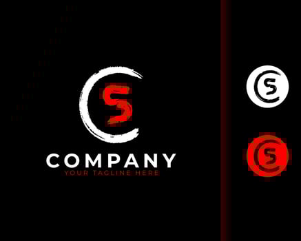 Abstract Letter S grungy font Brush Stroke Logo symbol. Usable for Business and Branding Logos. Flat Vector Logo Design Ideas Template Element. Eps10 Vector