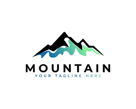 Mountain Logo with Modern Style. Explore Mountain Advanture Symbol Company Logo Template Element. vector